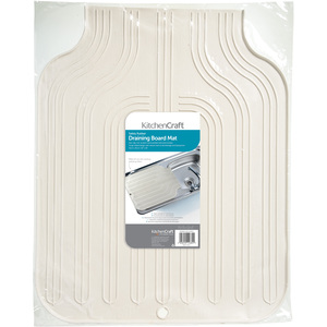 KitchenCraft Rubber Draining Board Mat - White by KitchenCraft