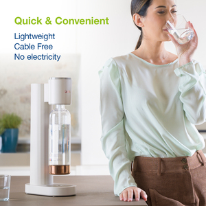 Variable Manual Fizz Sparkling Water Maker with 1 x CO2 Cylinder - White by Laica
