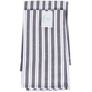 Pack of 3 Basket Weave Tea Towels - Grey