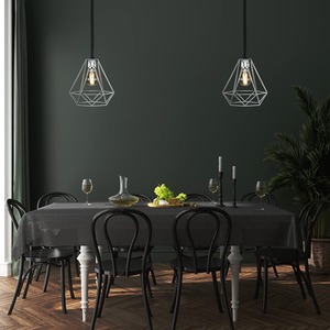 Metal Cage Pendant Light Shade - White by Giggi