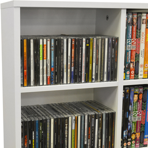 PIGEON HOLE - 588 CD 378 DVD Blu-ray Media Storage Unit - White - White by Watsons