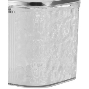 Crystal-Clear Mini Desktop Rubbish Bin - White by komore
