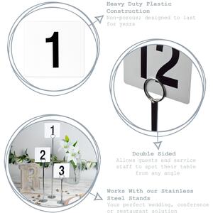 10cm Table Numbers White - White / 100 by Argon Tableware