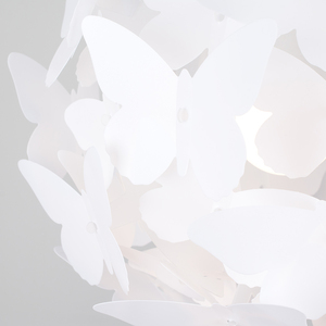 Modern White Globe Design Butterfly Ceiling Pendant Light Shade - White by ValueLights