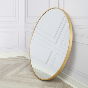 Pandora Round Mirror - 80 x 80cm - Gold by Home Garden Direct