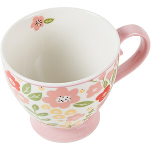 Flower Footed Mug - Pink