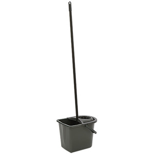 15 Litre Recycled Plastic Mop Bucket - Grey by JVL