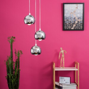 Retro Silver Chrome 3 Way Droplet Pendant Ceiling Light - Silver by ValueLights
