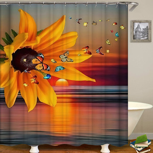 Plants and Water Shower Curtain - Orange