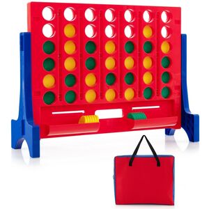 4 in A Row Game with Carrying Bag - Red by Costway