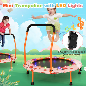 92CM Kids Trampoline with LED Lights by Costway