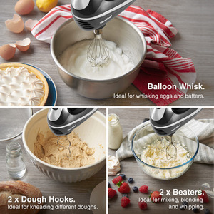 300W Electric Hand Mixer with 3 Attachments by VonShef