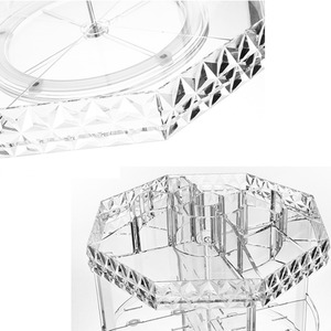 Makeup Storage Box Transparent Acrylic Rotating Organizer - Clear by THE HOT SALE