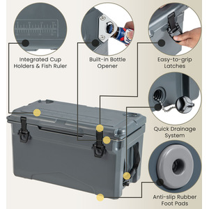28L Rotomolded Cooler Insulated Portable Ice Chest by Costway