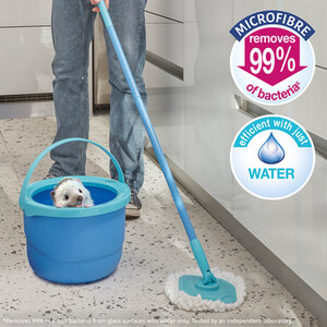 Spontex Full Action Spin Mop and Bucket - Blue