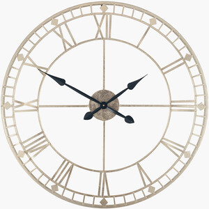 Minimalist Vintage Roman Numerals Wall Clock - Gold by Pacific Lifestyle