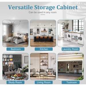 2-Door Utility Storage Cabinet - White by Costway