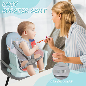 Multifunctional Baby High Chair - Blue & White by Costway