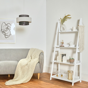 Weaver Pair of Grey Ceiling Pendant Shade - Grey by ValueLights