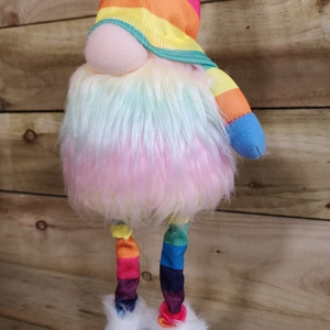 Battery Operated Lit Christmas Rainbow Gonk - Rainbow / 50cm Rainbow Gonk - Sitting by Samuel Alexander