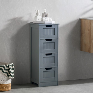 Priano 4 Drawer Freestanding Unit - Light Grey by Vida Designs