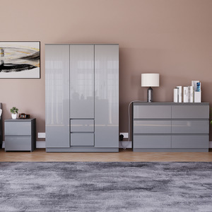 Vida Designs Glinton 3 Piece FSC Bedroom Set - Grey by Vida Designs