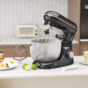 HOMCOM Stand Mixer 4.5L Food Mixer for Baking 6 Speeds and Pulse Setting - Black by HOMCOM