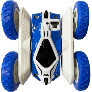 Mini Remote Conntrolled Stunt Car - Blue and White