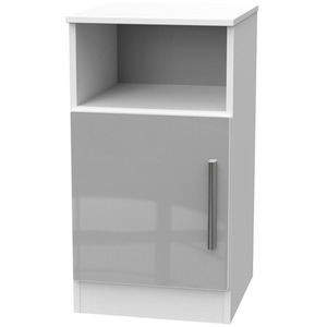 Contrast Ready Assembled 3 Piece Bedroom Set - Light Grey / White / Gloss Finish and Matt Finish