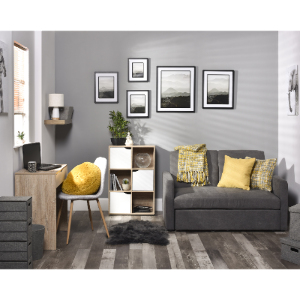 Saturn Six Hole Shelving Unit - Brown/White