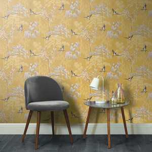 Arthouse Japanese Garden Wallpaper - Ochre by Arthouse