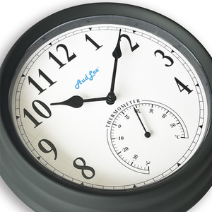Pololio Wall Clock with Thermometer by Audlee