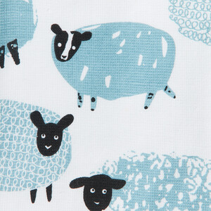 Highland Flock Reversible Tea Towel - Blue