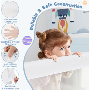 120 CM Swing Down Baby Bed Guard Rail by Costway