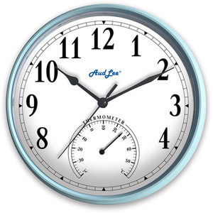 Tub Wall Clock with Thermometer by Audlee