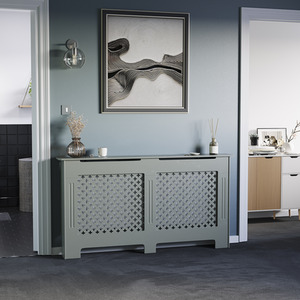 Oxford Radiator Cover - Grey / 152cm by Vida Designs
