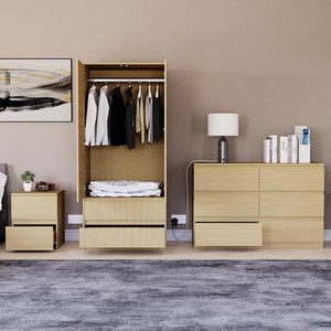 Denver Bedroom Set (2 Drawer Bedside, 6 Drawer Chest, 2 Door 2 Drawer Wardrobe) by Vida Designs