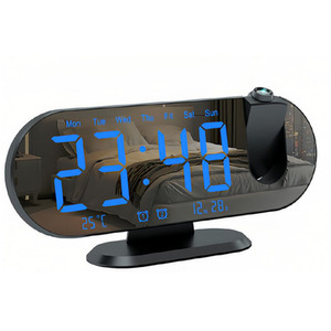 LED Alarm Clock with Temperature Humidity and Projection Display