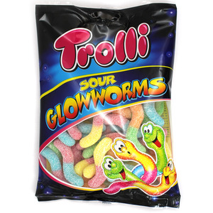 Trolli Sour Glow Worms 3 Pack - Multicoloured by Sweet Things