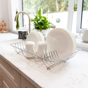 KitchenCraft Chrome Plated Large Wire Dish Drainer - Silver by KitchenCraft