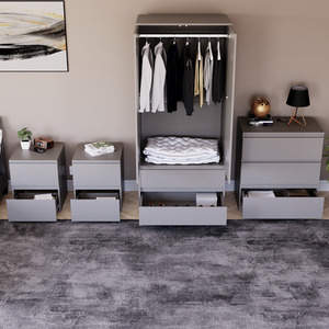 Denver Bedroom Set (2 Drawer Bedside (x2), 3 Drawer Chest, 2 Door Wardrobe) by Vida Designs