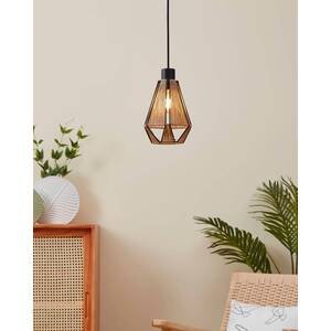 Eglo ADWICKLE Natural Steel Pendant Light - Black by EGLO