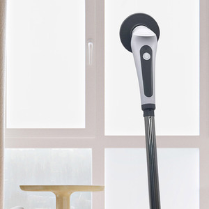 Retractable Electric Cleaning Brush with 6 Replaceable Heads - White by komore