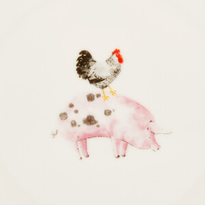 Daisy Farm Side Plate 7.5 inch - White