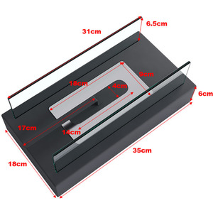 Fireplace Tabletop Rectangular Ventless Ethanol Burner - Black by Kidkid