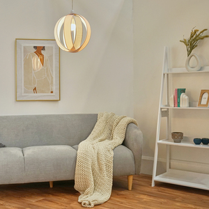 Pink Modern Fabric Globe Ceiling Pendant Light Shade - Pink by ValueLights