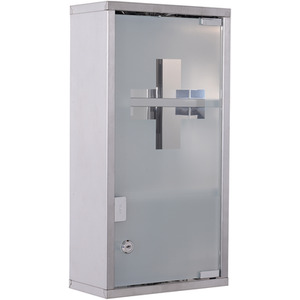 Stainless Steel Wall Mounted Medicine Cabinet - Silver by HOMCOM