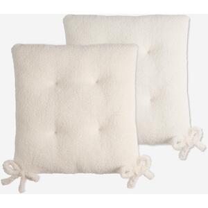 Pack of Boucle Dining Chair Seat Pads by OHS