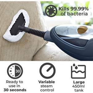 Neo 10 in 1 1500W Hot Steam Mop Cleaner and Hand Steamer - Grey by Neo