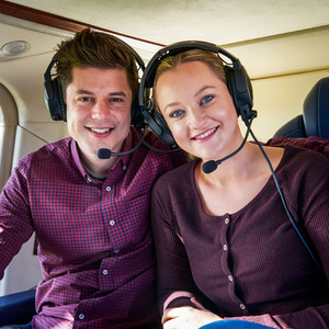 Blue Skies Helicopter Flight with Bubbly for Two - Pink by Find Me A Gift